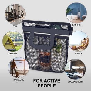Shower Bag Tote Mesh Caddy Toiletry Organizer 2