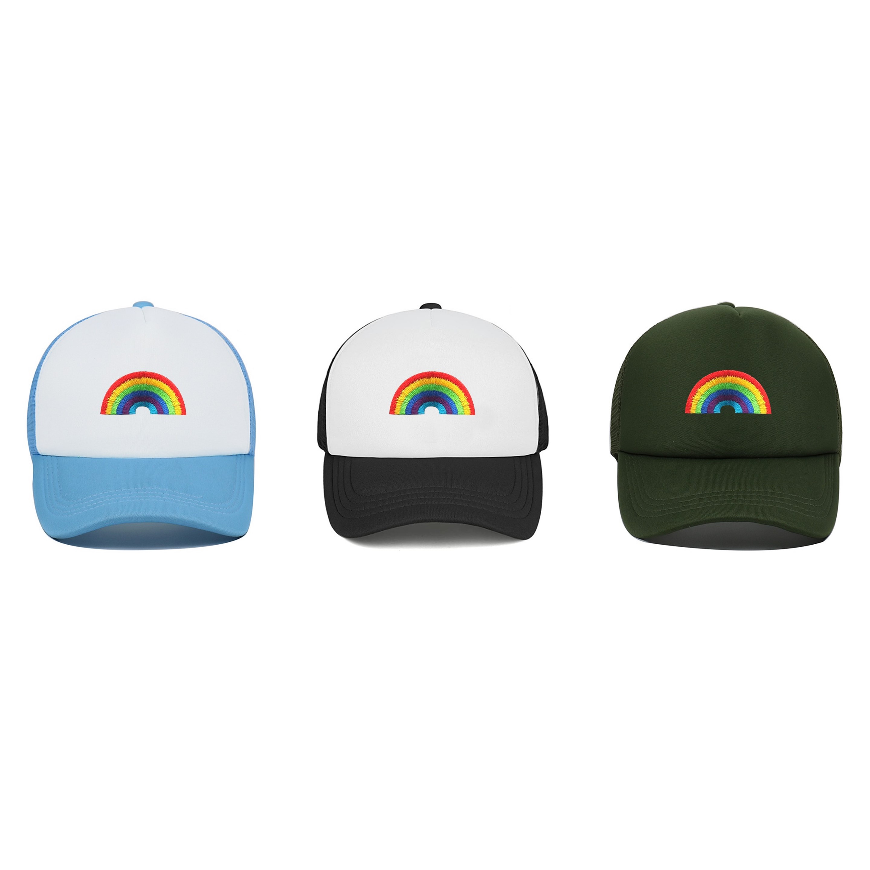 Rainbow Hat with Mesh Back (direct import) 3