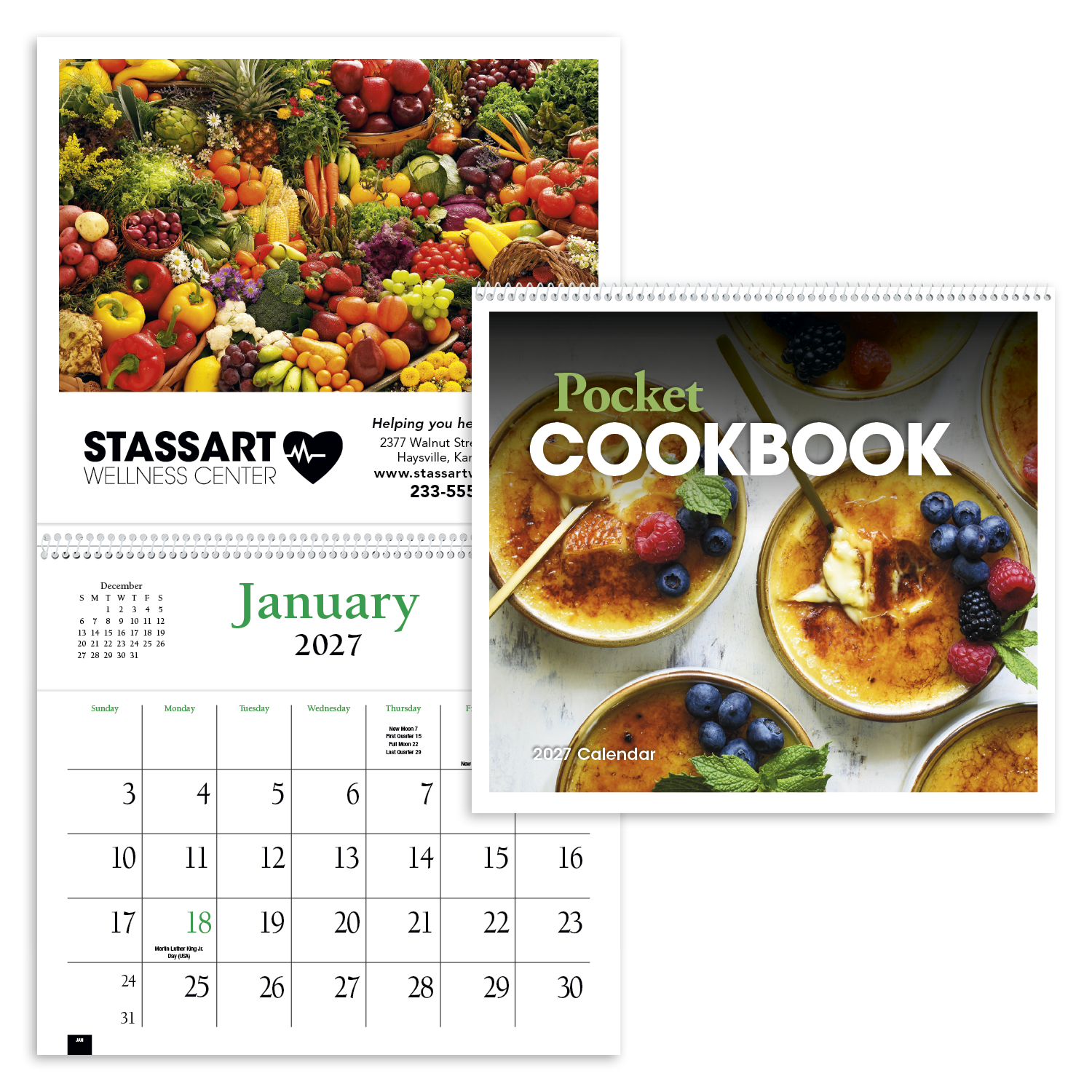 HotLine® Products Pocket Cookbook Calendar 68