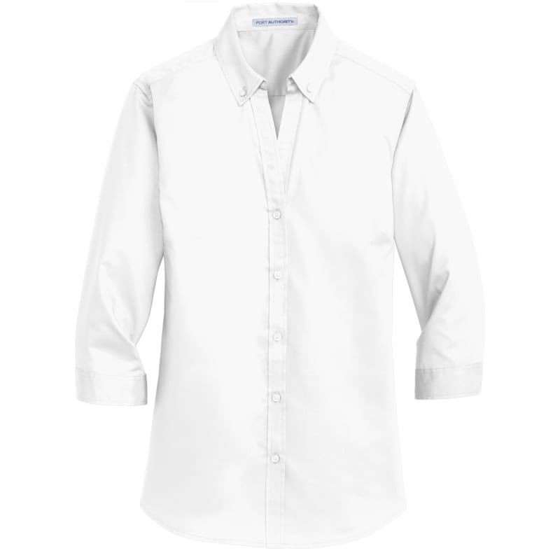 Port Authority Ladies 3/4-Sleeve SuperPro Twill Shirt. 33
