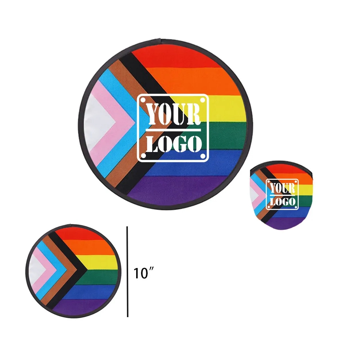 Rainbow Fold Up Flying Disc with Pouch 4