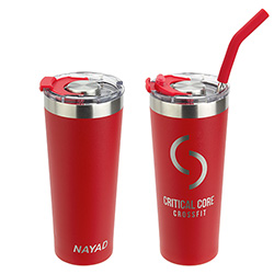 NAYAD® Trouper 22 oz Stainless Double-wall Vacuum Insulated Tumbler with Straw 10