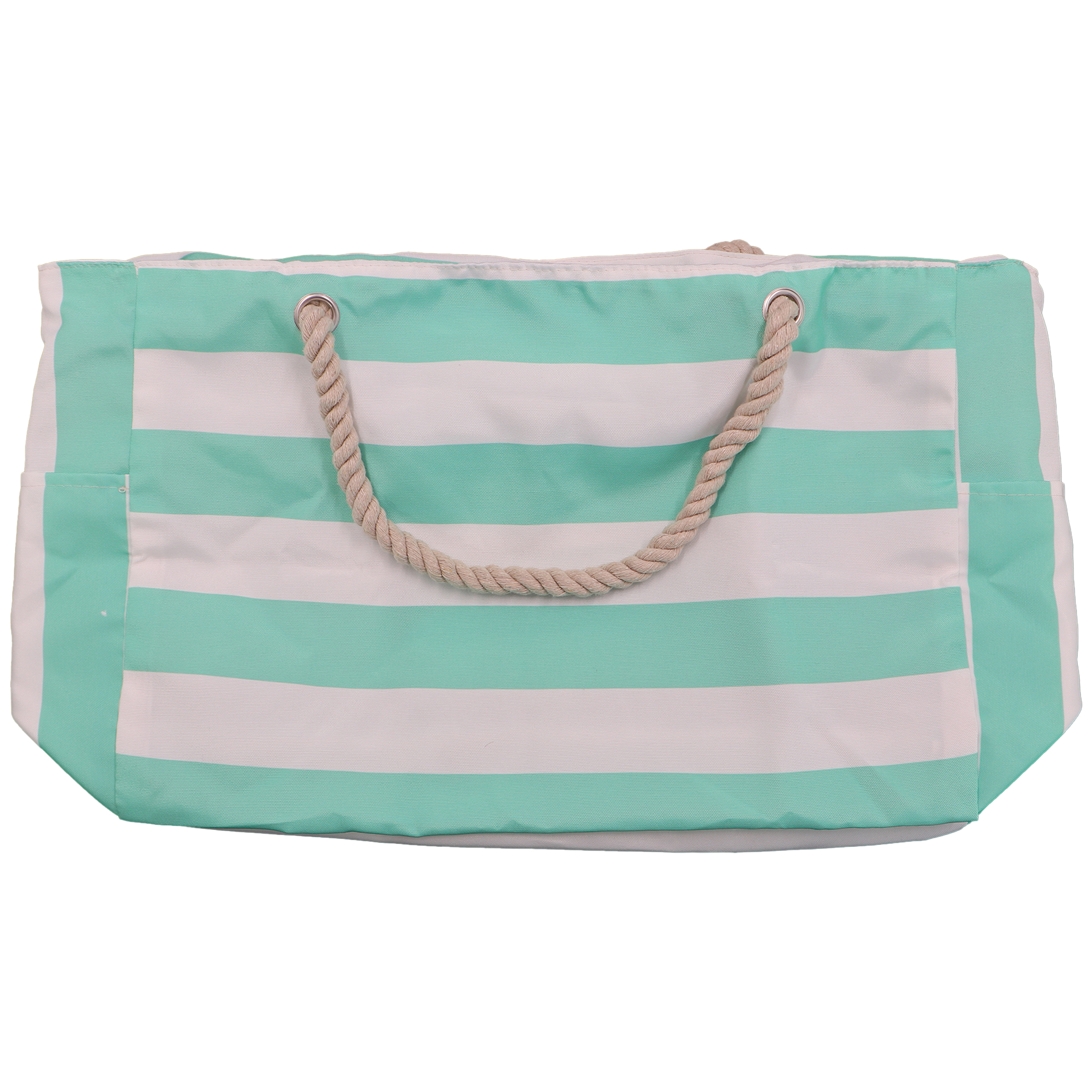 Canvas Large Capacity Striped Commuting Tote Bag, custom tote bag with logo imprint 16