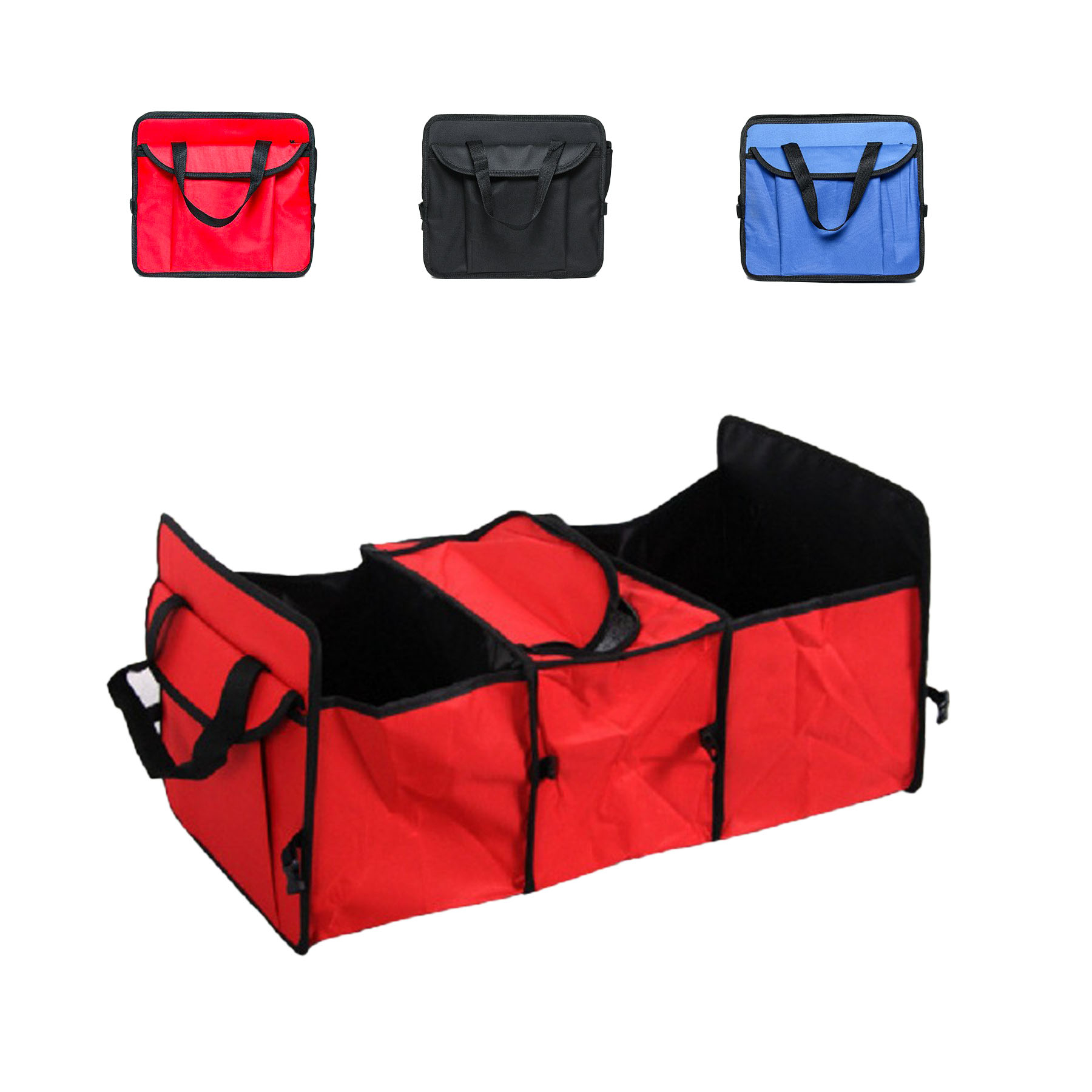 Foldable Car Organizer With Removable Cooler Storage bag 1