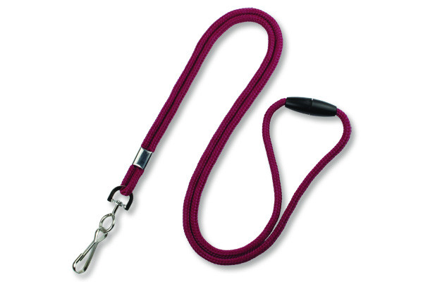 1/8" Breakaway Blank Lanyard w/Swivel Hook (Maroon Red) 1