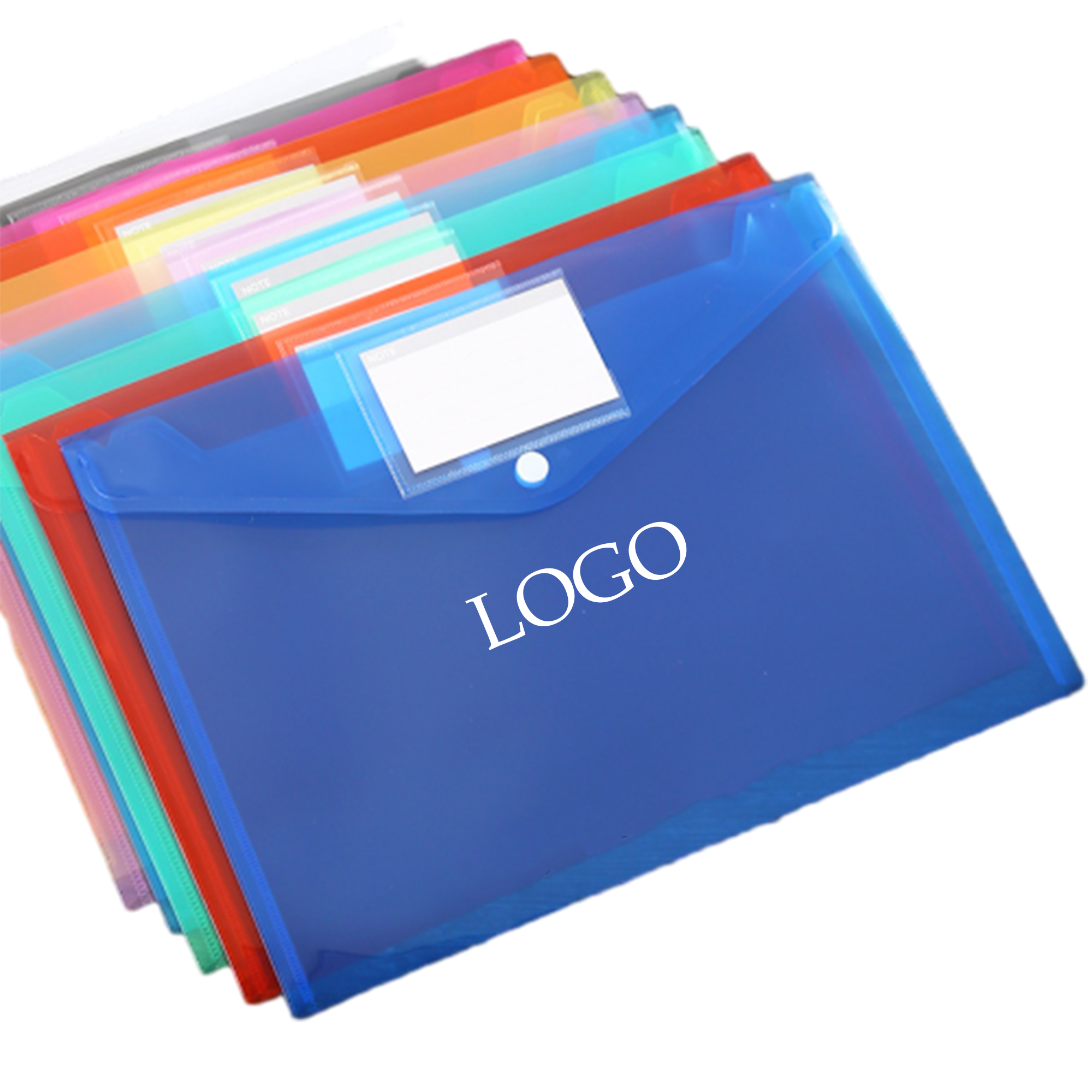Multicolor A4 Size Snap Button Document Bag With Label 2