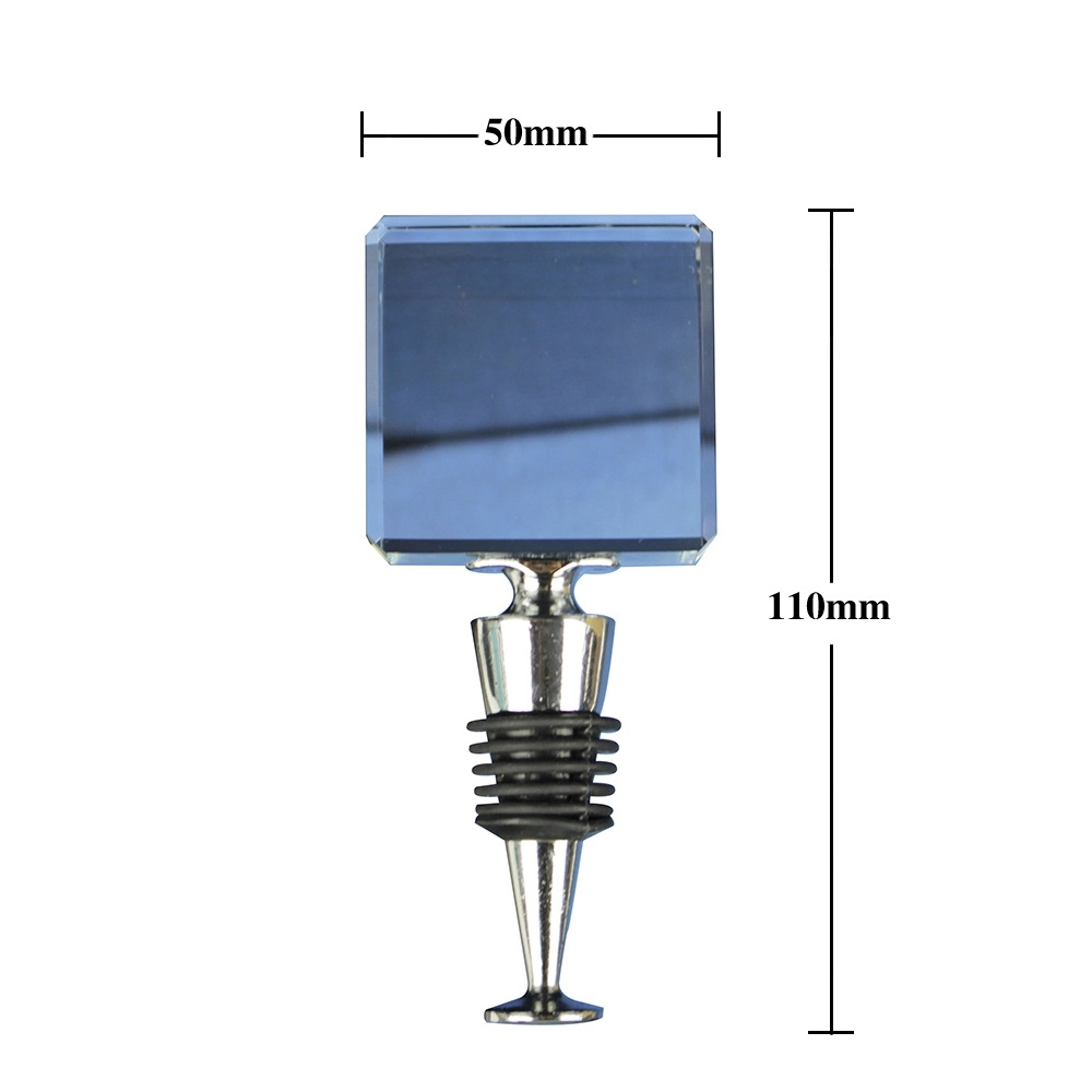 Crystal Square Wine Stopper 4