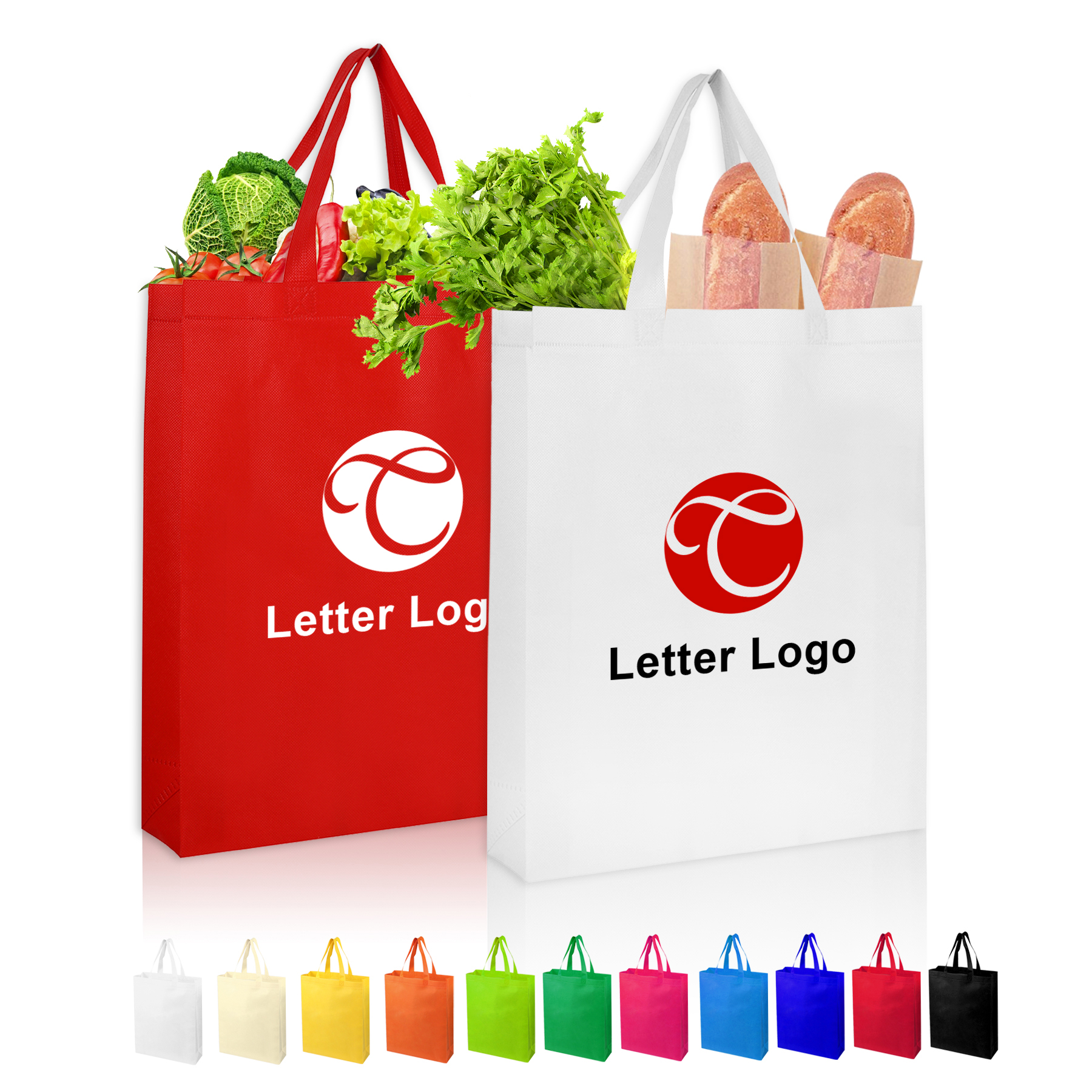 Heat Sealed Non-Woven Shopping Tote Bag(12" x 15" x 4") 1