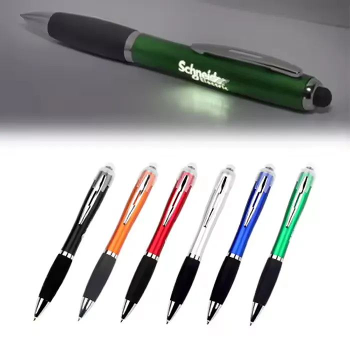 Illuminated Logo Gourd Shaped Touch Ballpoint Twist Pen 3