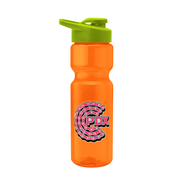 Blazer 28oz Transparent Bike Bottle w/Drink-thru Lid 2418