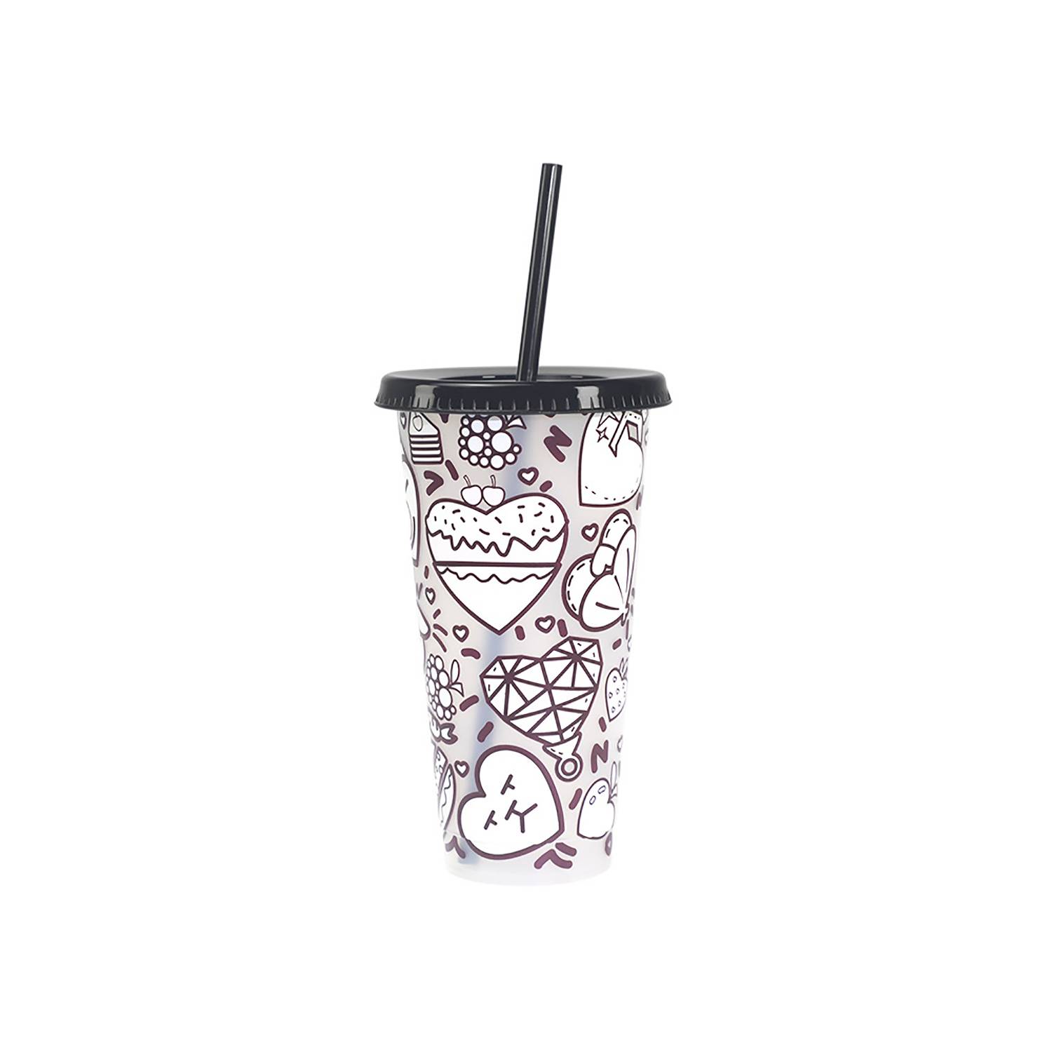 24oz Creative Color-Changing Tumbler with Straw 8