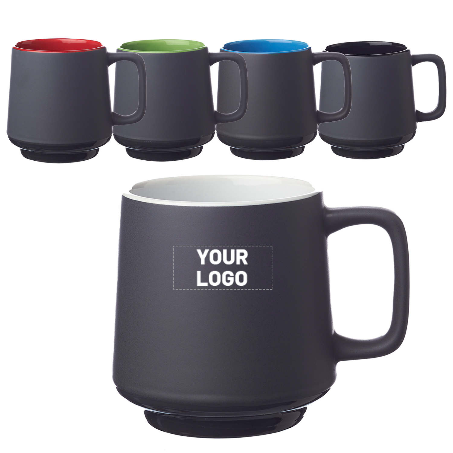 Ceramic Mug with Stackable Design, 12 oz. 4