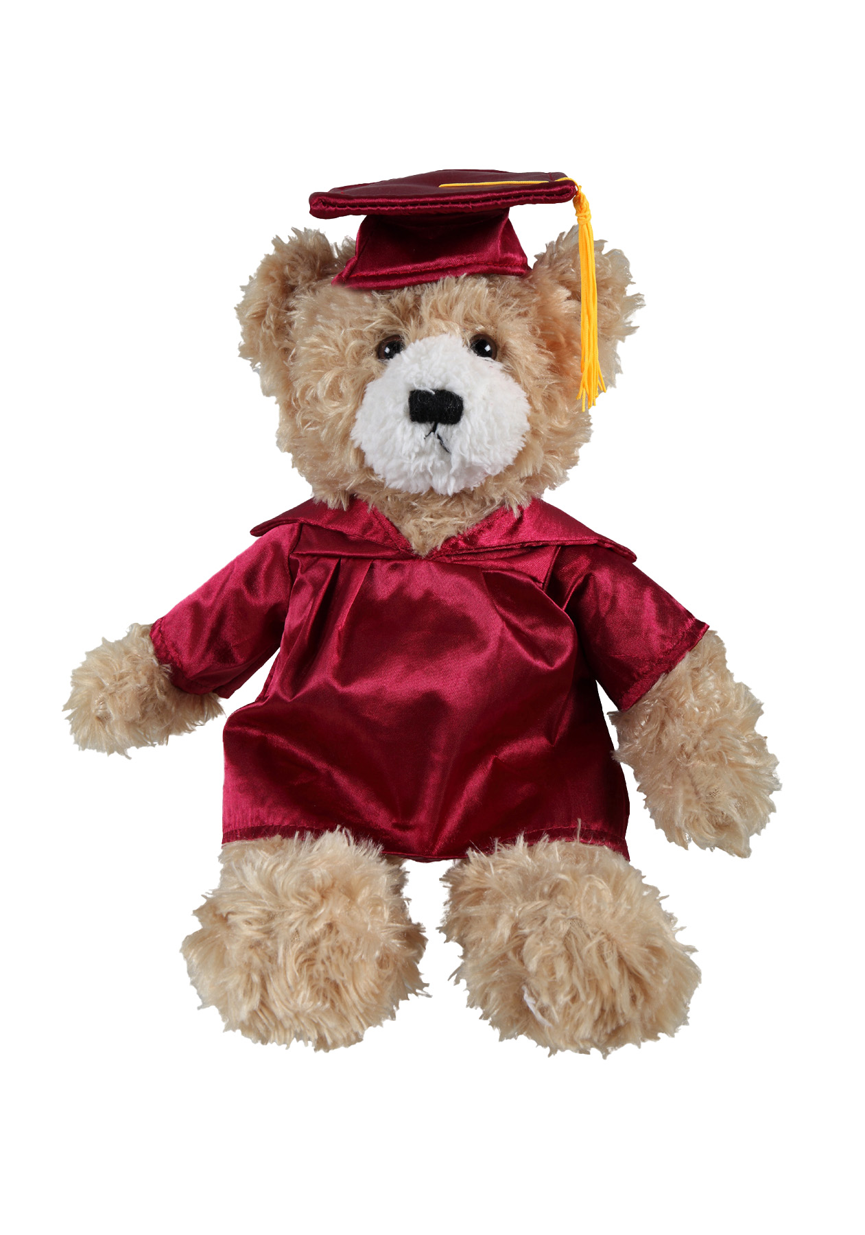 soft plush Beige Brandon Bear with graduation cap &gown 3