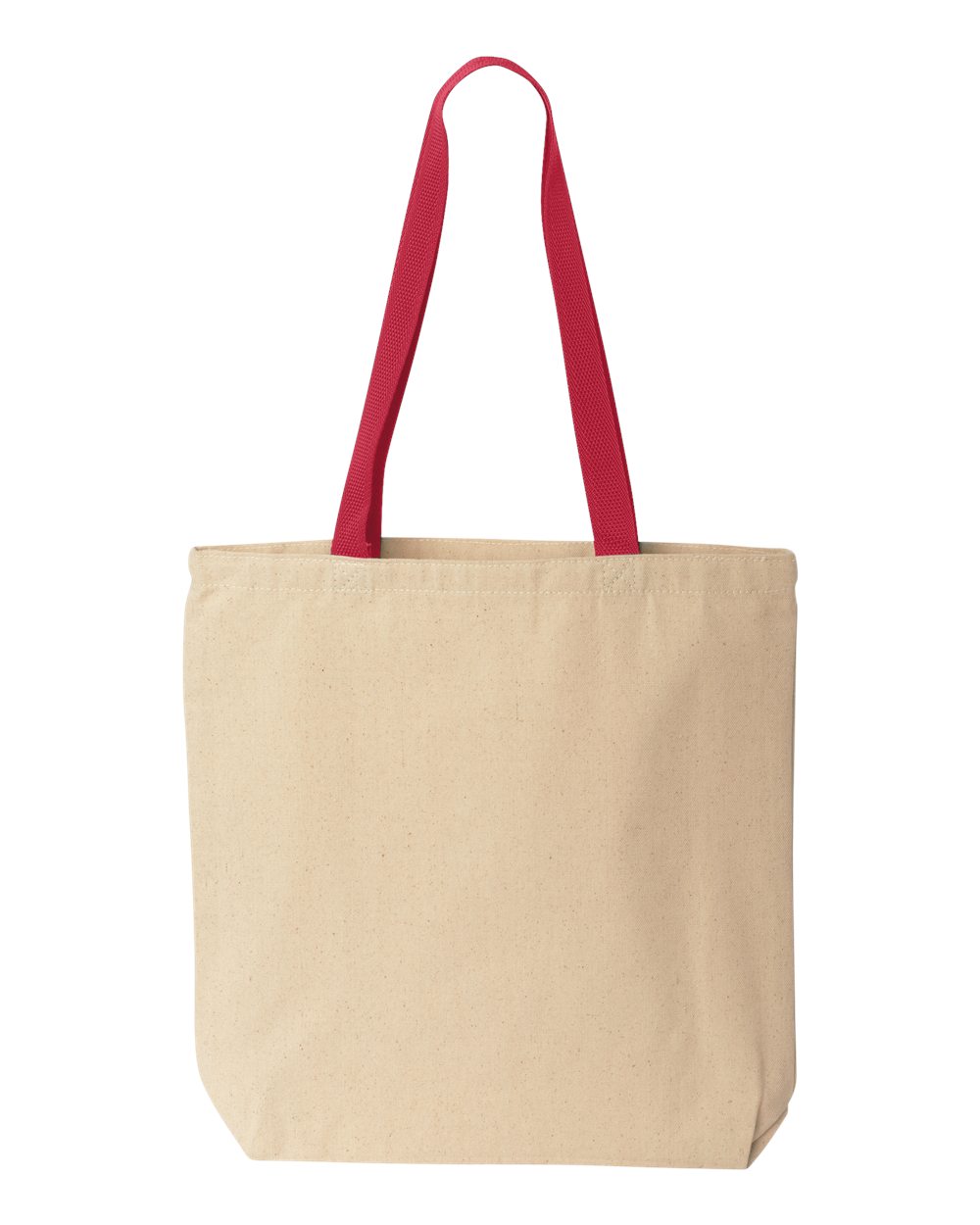 Natural Tote with Contrast-Color Handles - 8868 5