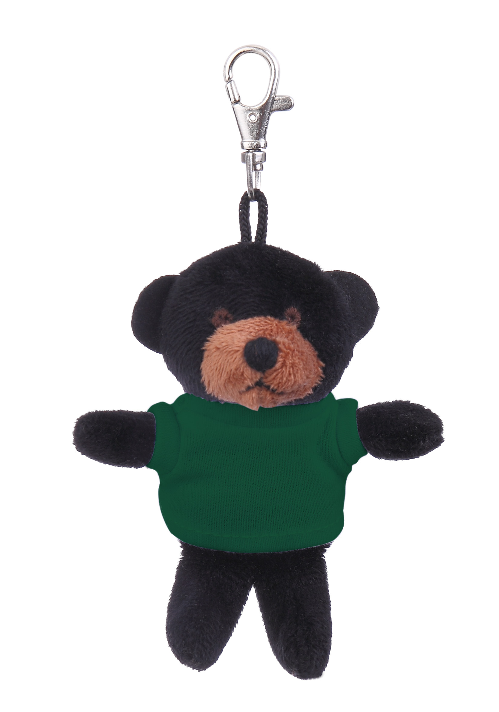 Soft Plush Black Bear Keychain with Tee 3