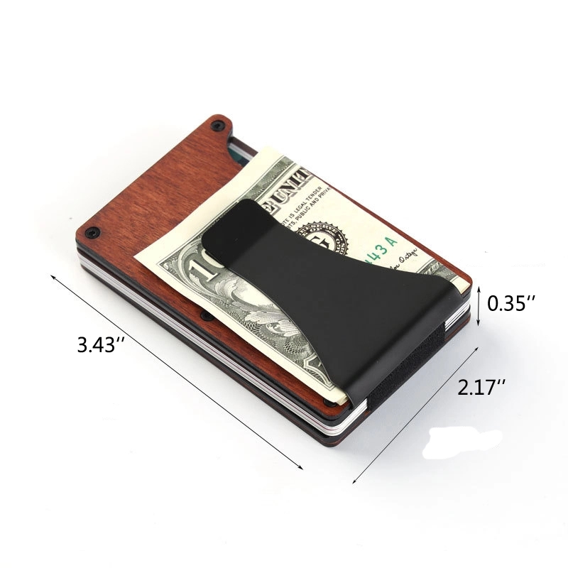 Wooden Rfid Blocking Anti Theft Card Holder Wallet 5