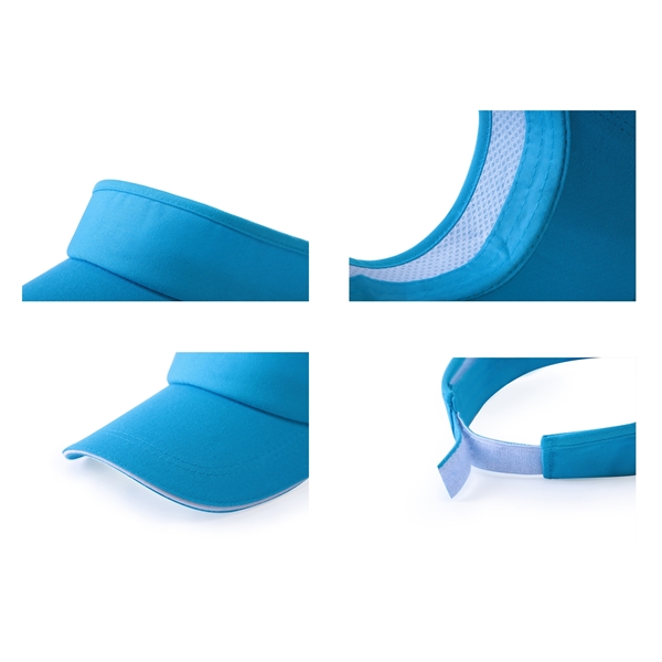 Stock Solid Color Cotton Twill Sandwich Visor 10