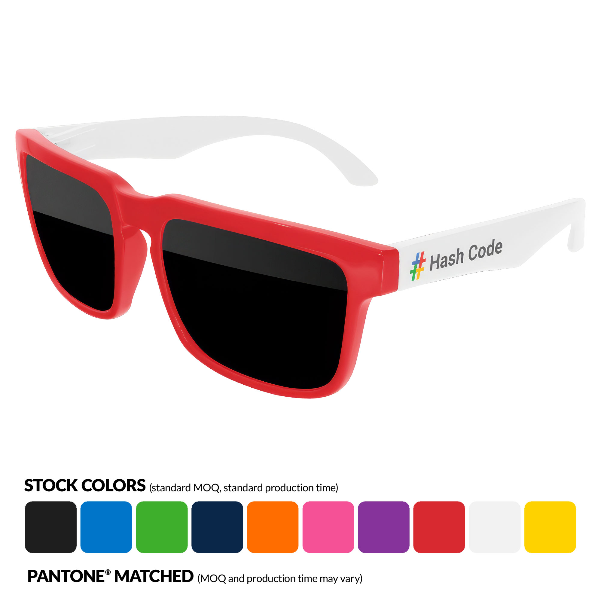 2-Tone Heat Sunglasses w/ Temple Imprint 11