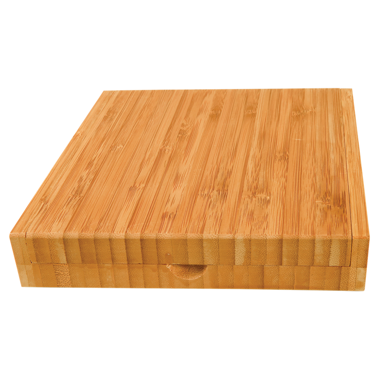 8" x 8" Bamboo Cheese Set with 4 Tools 3