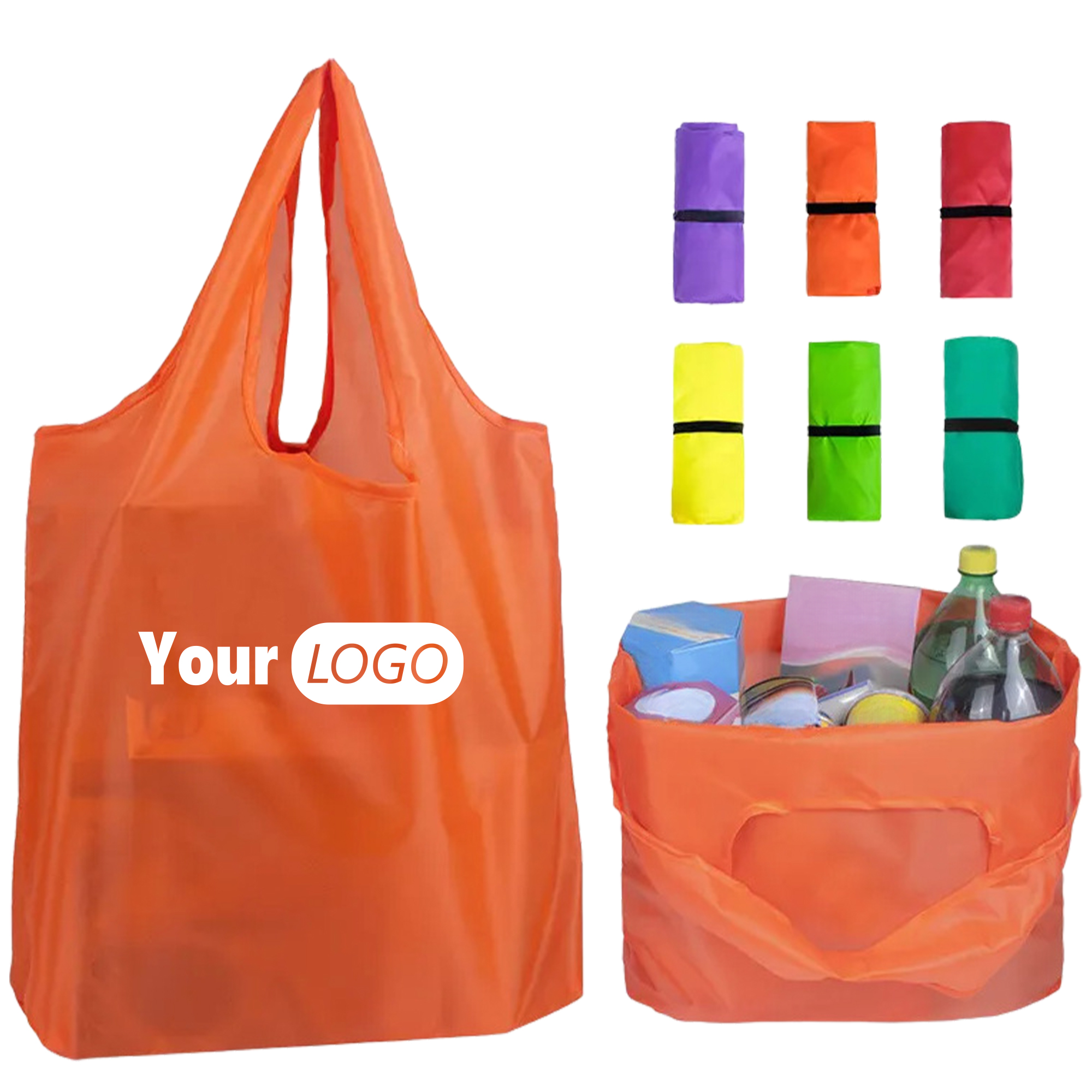 MOQ 50 Large Capacity Foldable Shopping Tote Bag 2