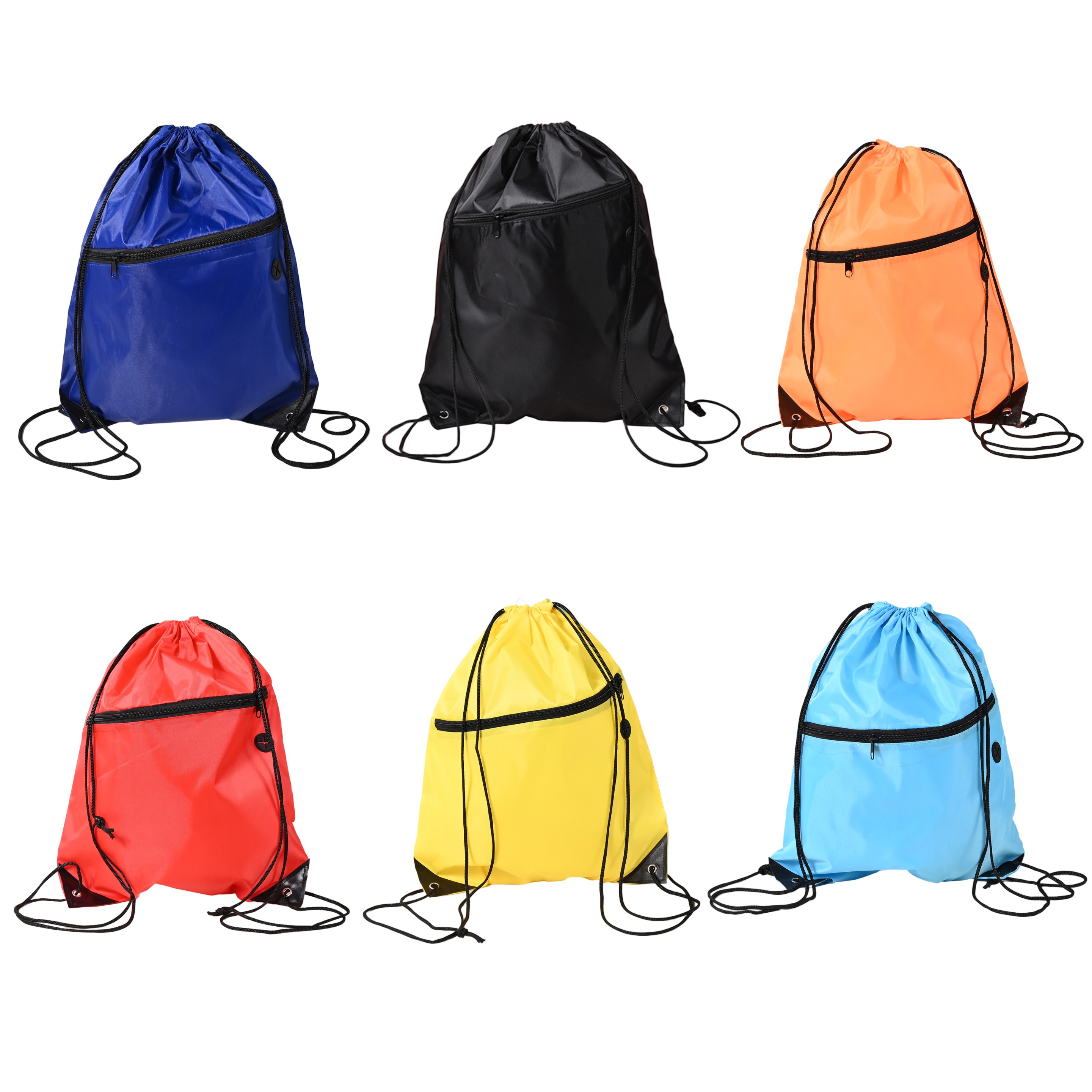 Drawstring Backpack with Front Zipper 3