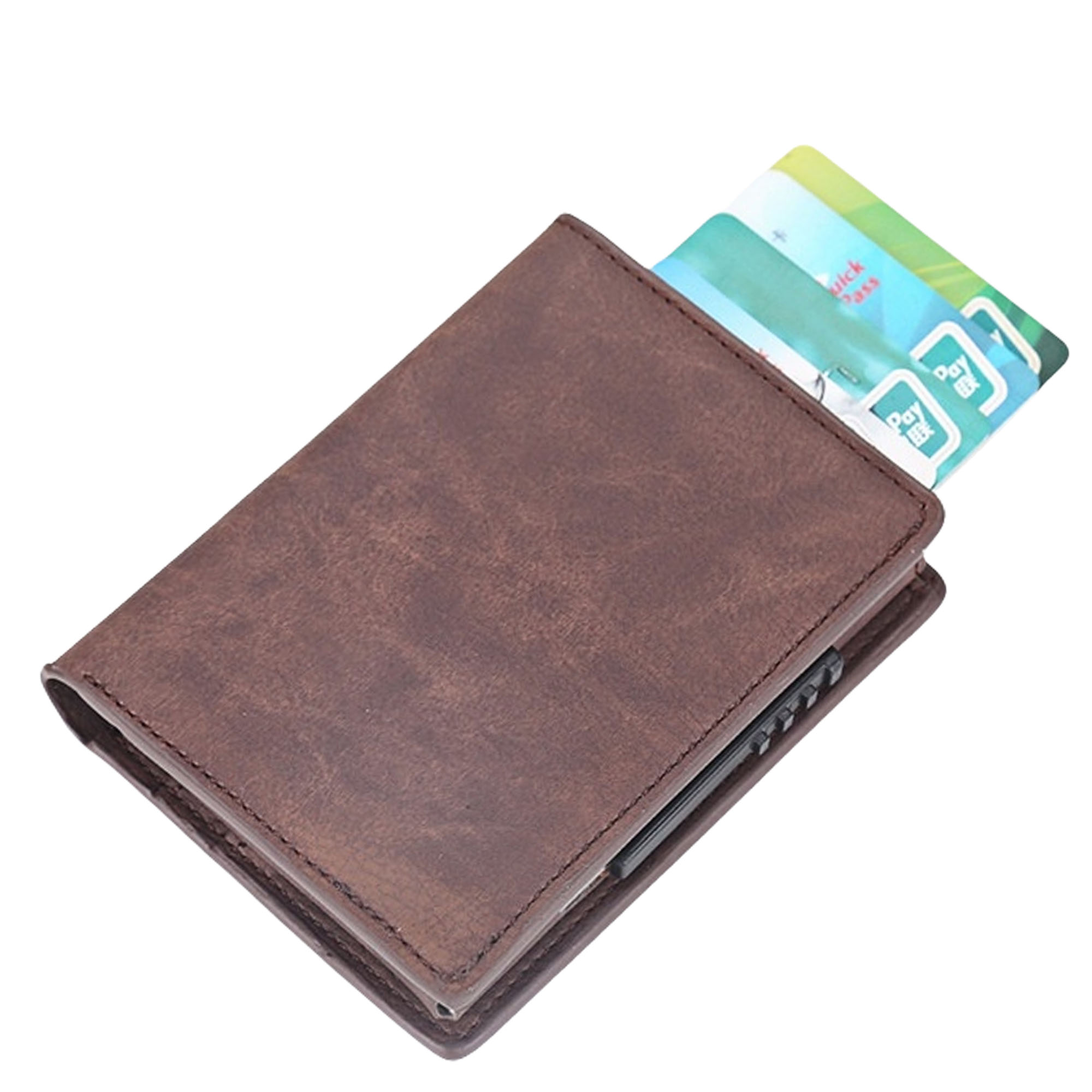 RFID Blocking Aluminum Card Holder Wallet - Slim Foldable Design 4