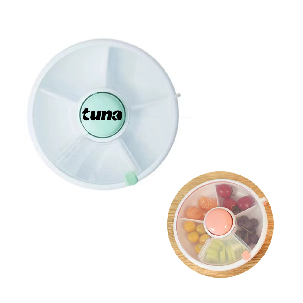 Rotable Separate Fruit Plate with Cover 4