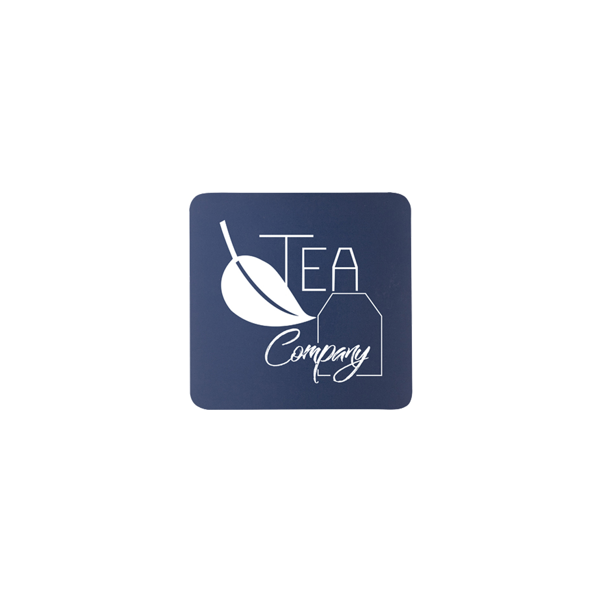 3" Navy Blue Square Silicone Coaster 2
