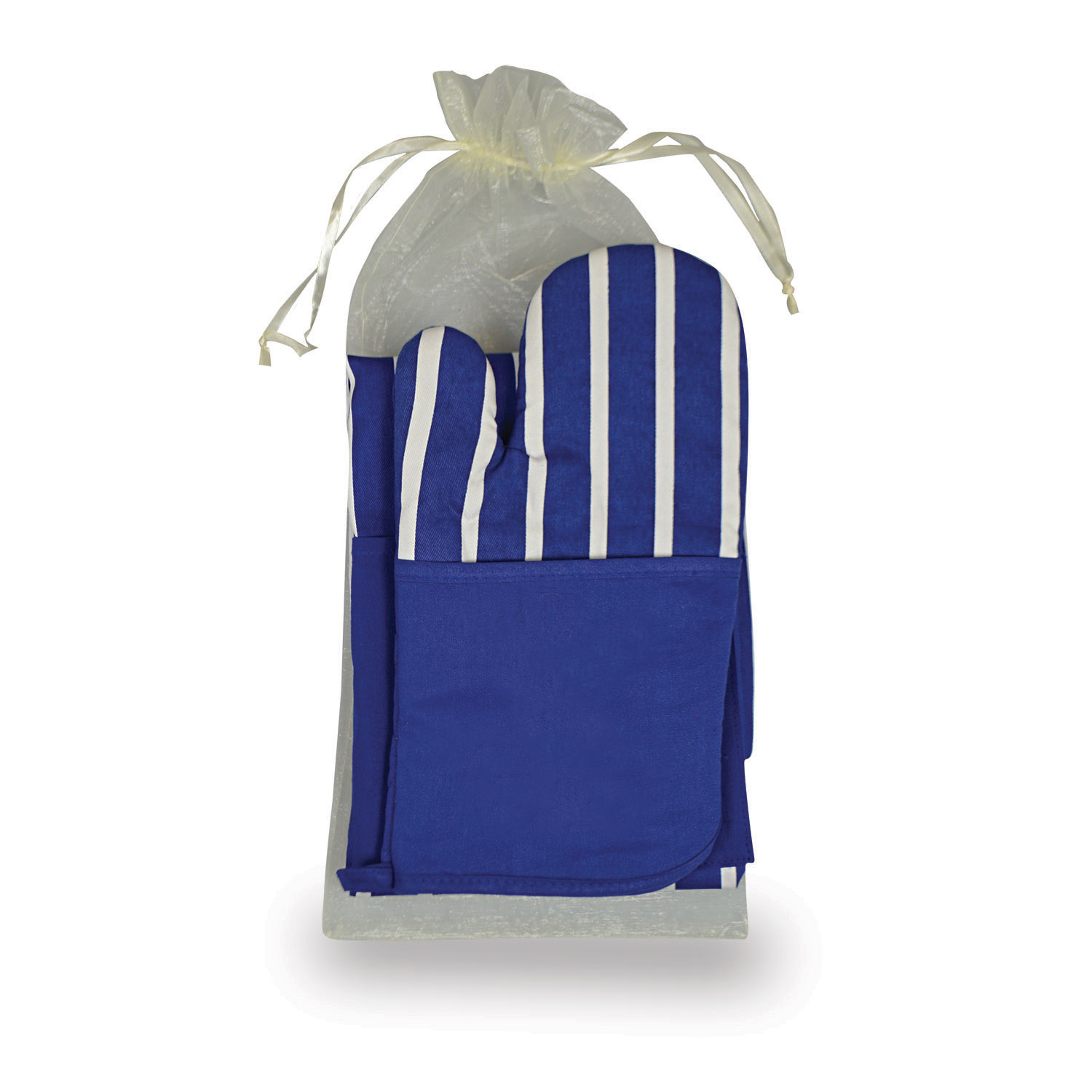 Chef's Therma-Grip Striped Oven Mitt Striped Apron Combo 3