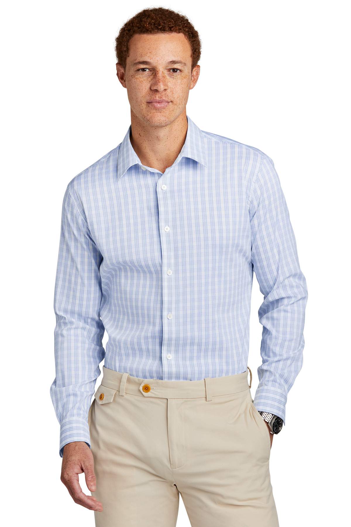 Brooks Brothers Tech Stretch Patterned Shirt BB18006 38