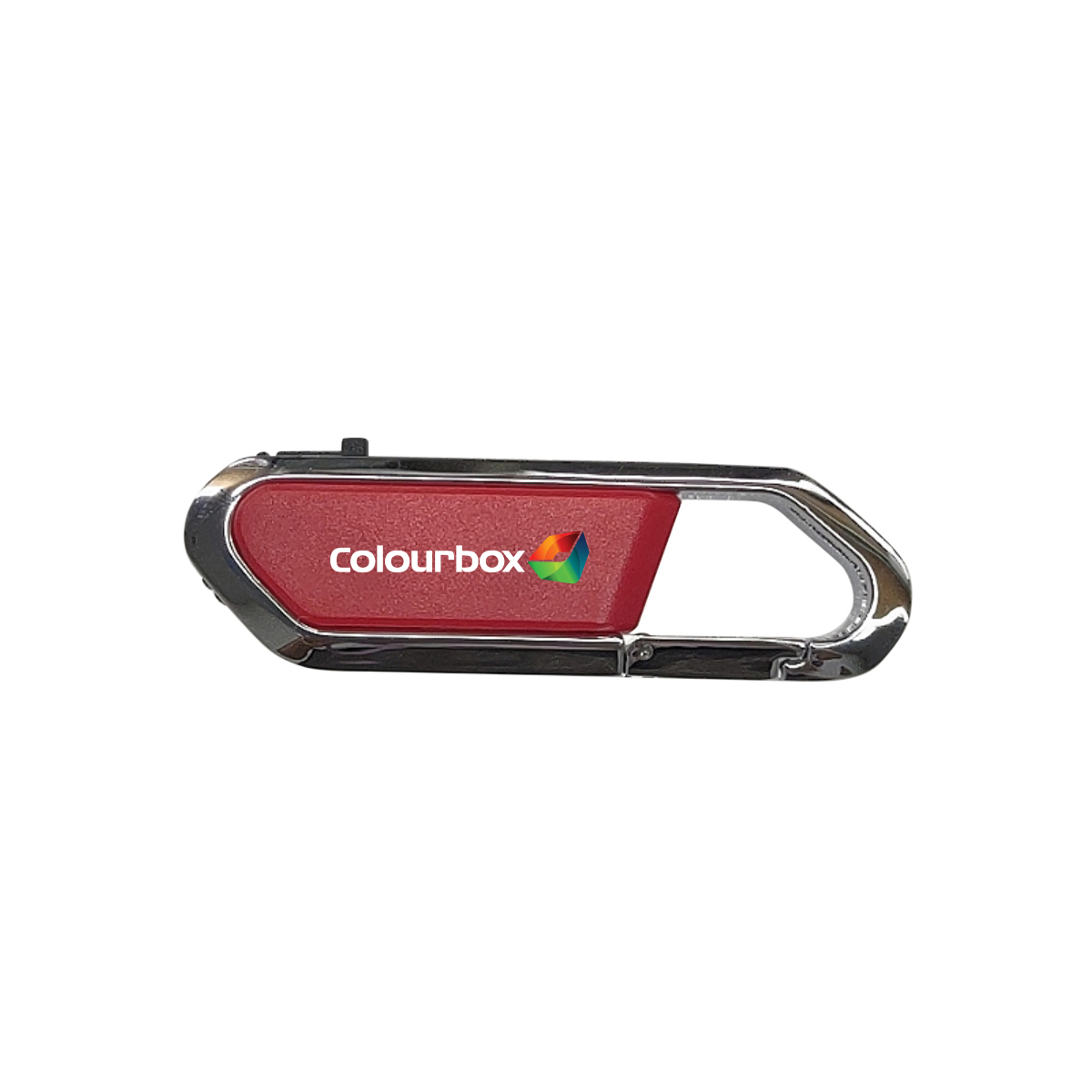 Carabiner USB Drive With Metal Rim And Capless Push/Retract USB 16