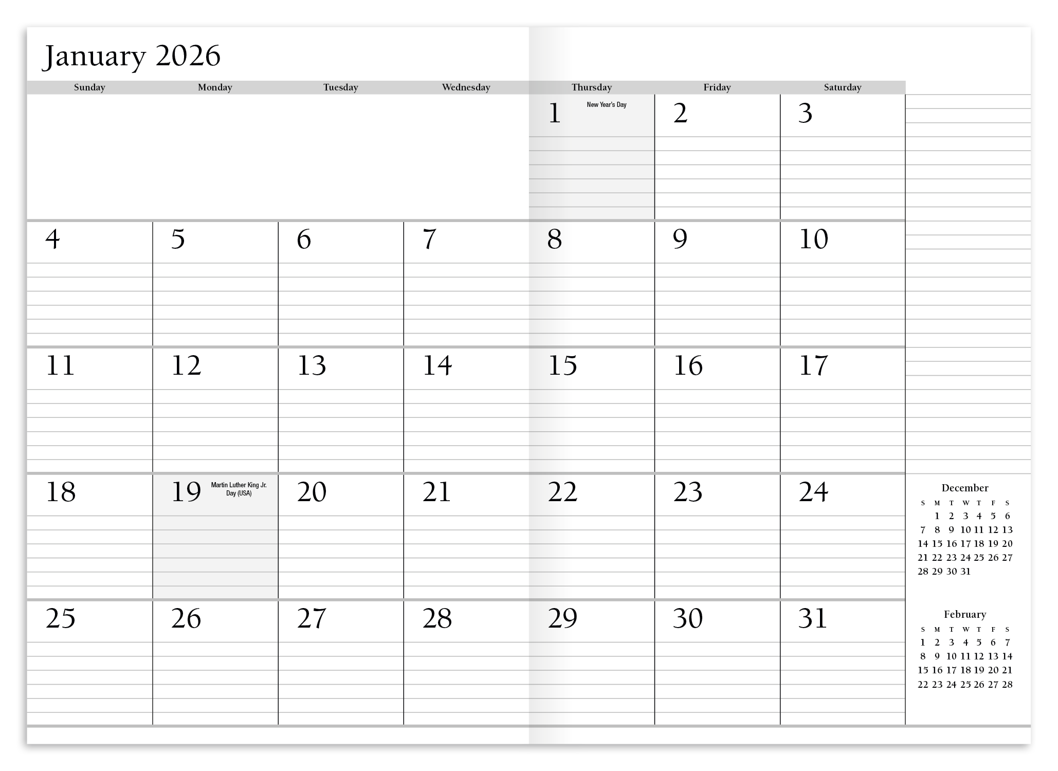 HotLine® Products Leatherette Planner 43