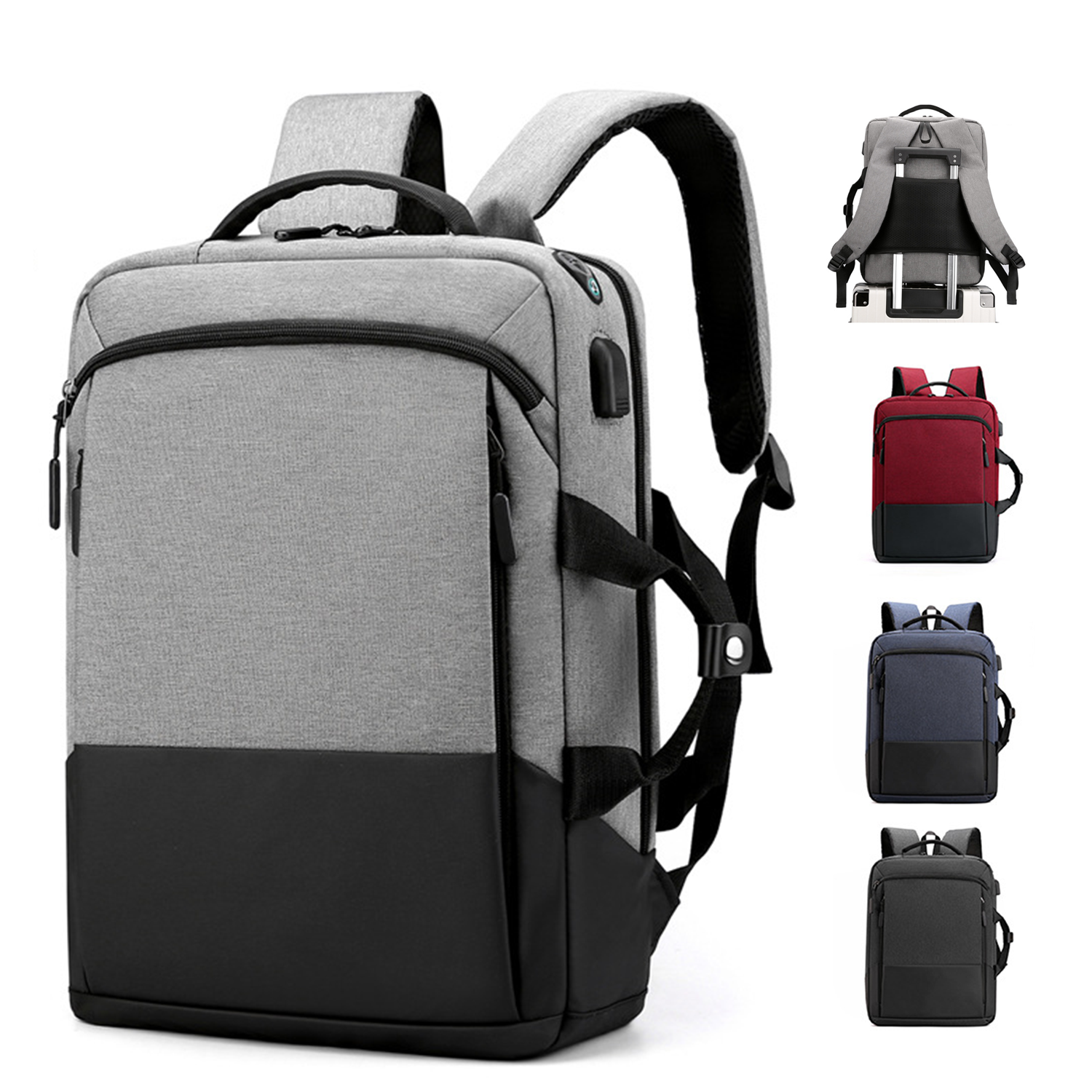 Oxford Water Resistant Travel Laptop Backpack 10