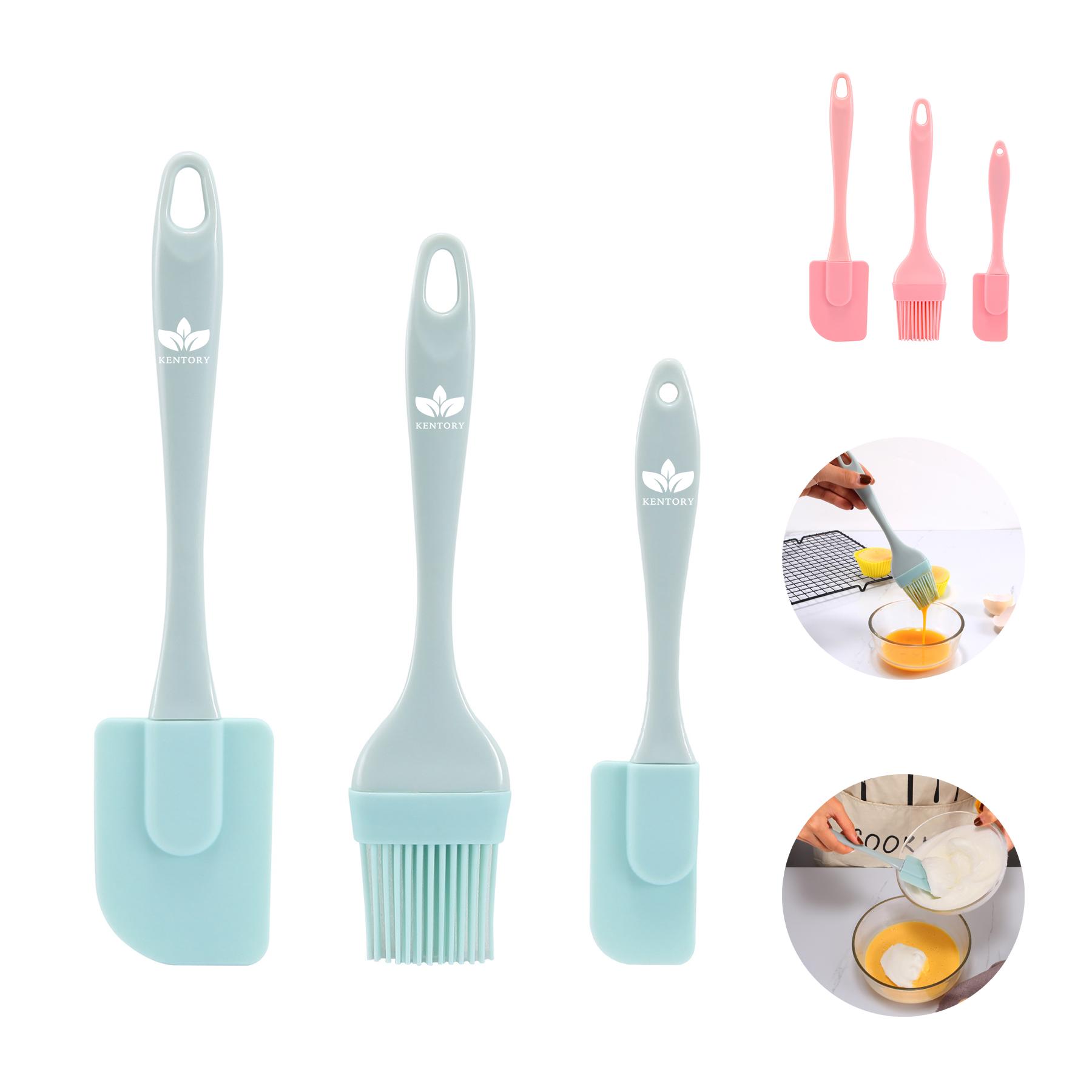 Silicone Spatula Set 3 Pack Baking Utensils 2