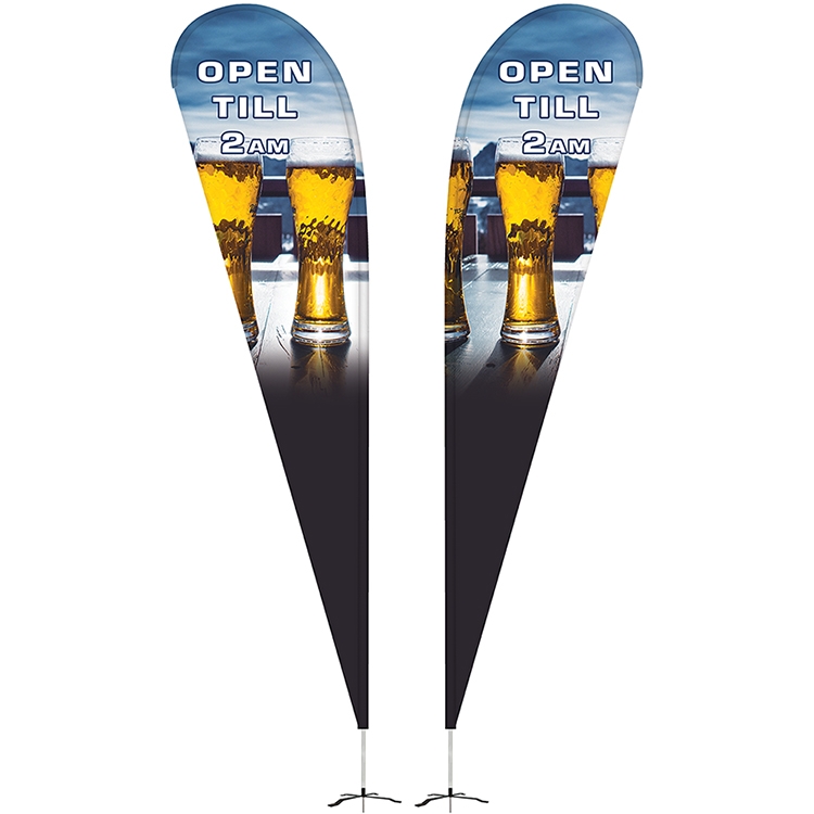 15' Double Sided Teardrop Banner w/ Premium Hardware & Cross Base 17