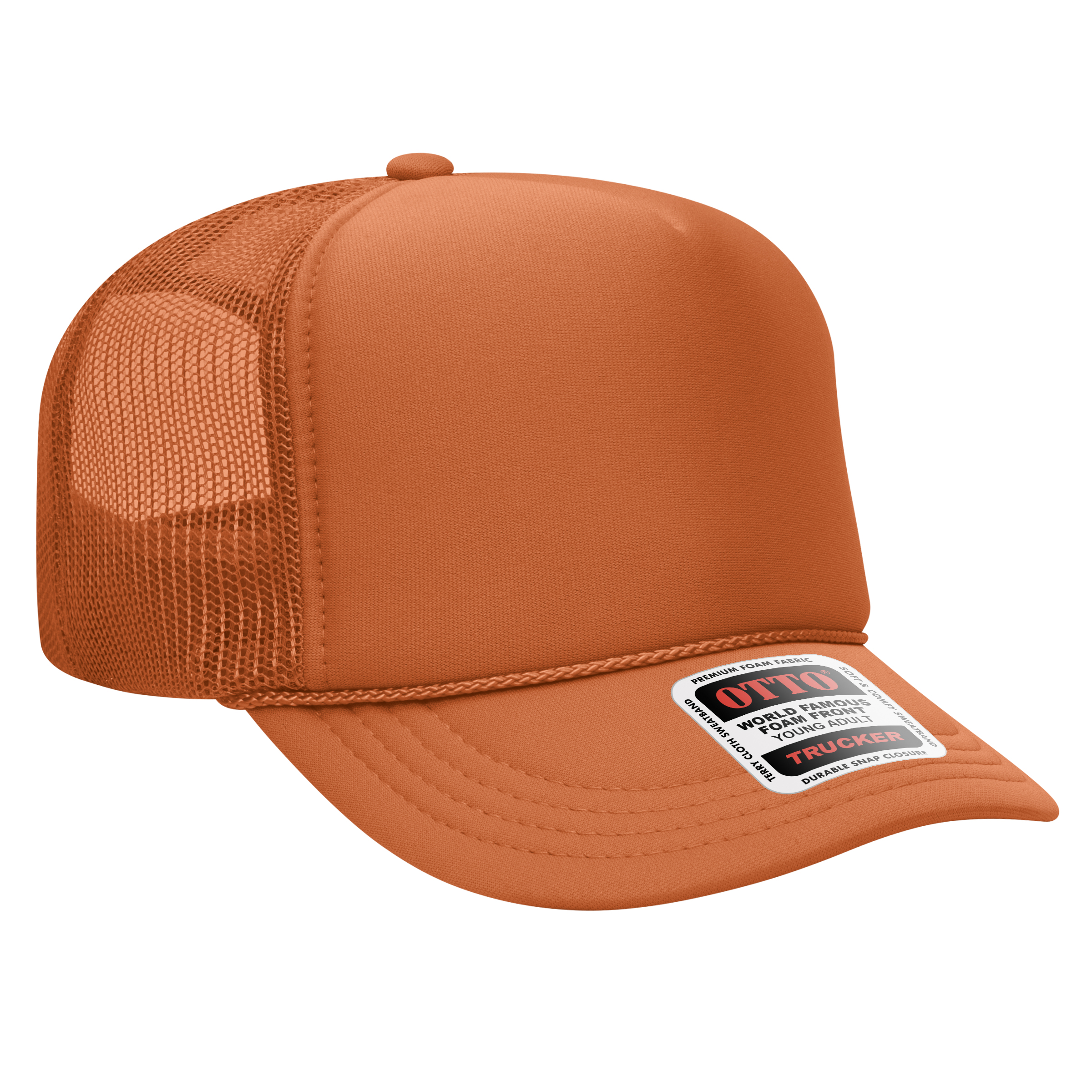 OTTO CAP® 5 Panel High Crown Mesh Back Trucker Hat 108