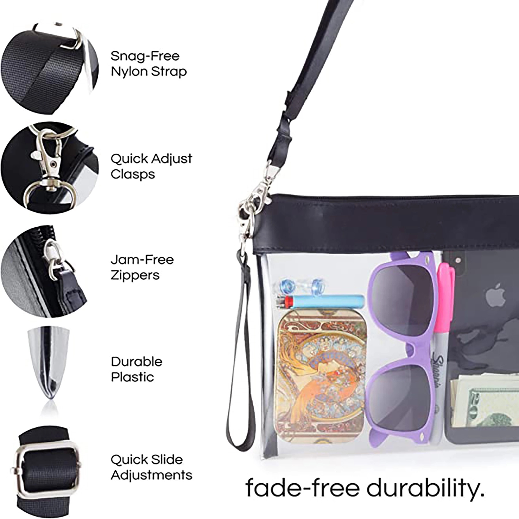 Clear Pu Leather Concert Bag 5