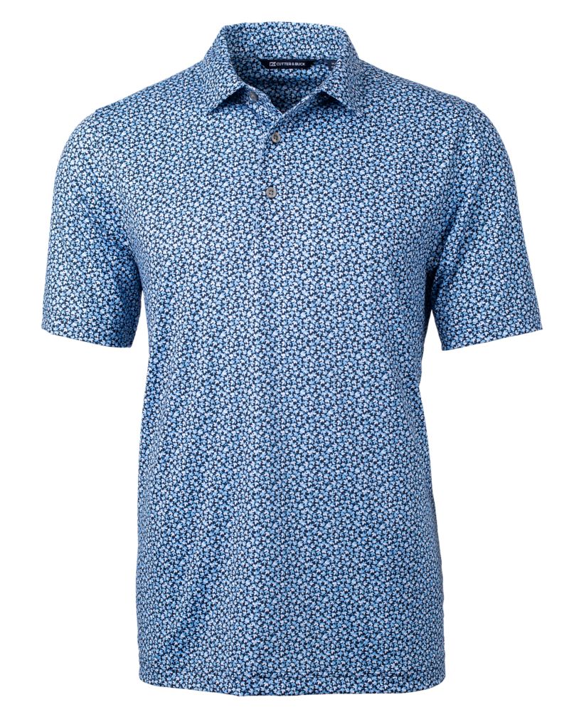 Pike Magnolia Print Stretch Mens Polo