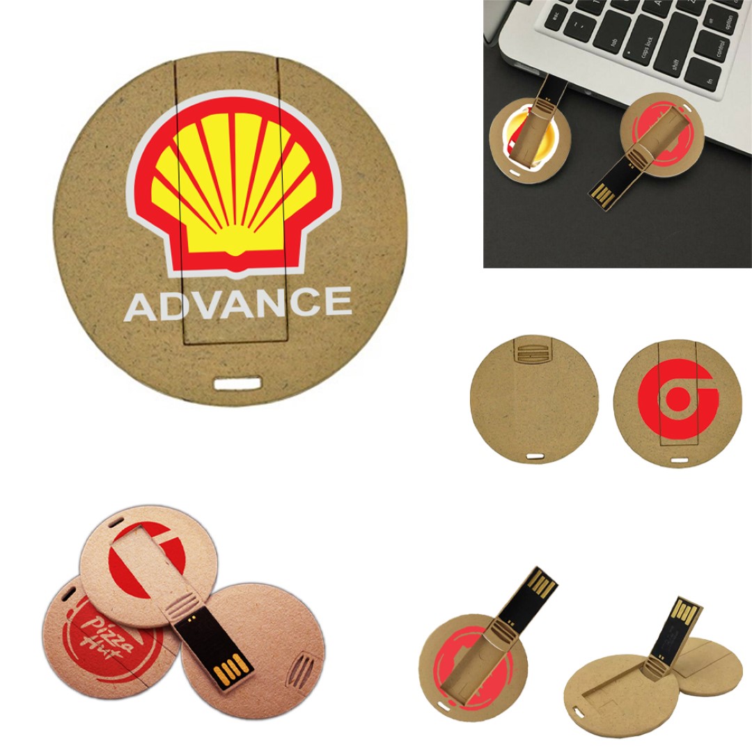 EcoDisc Wooden Swivel USB Drive 8