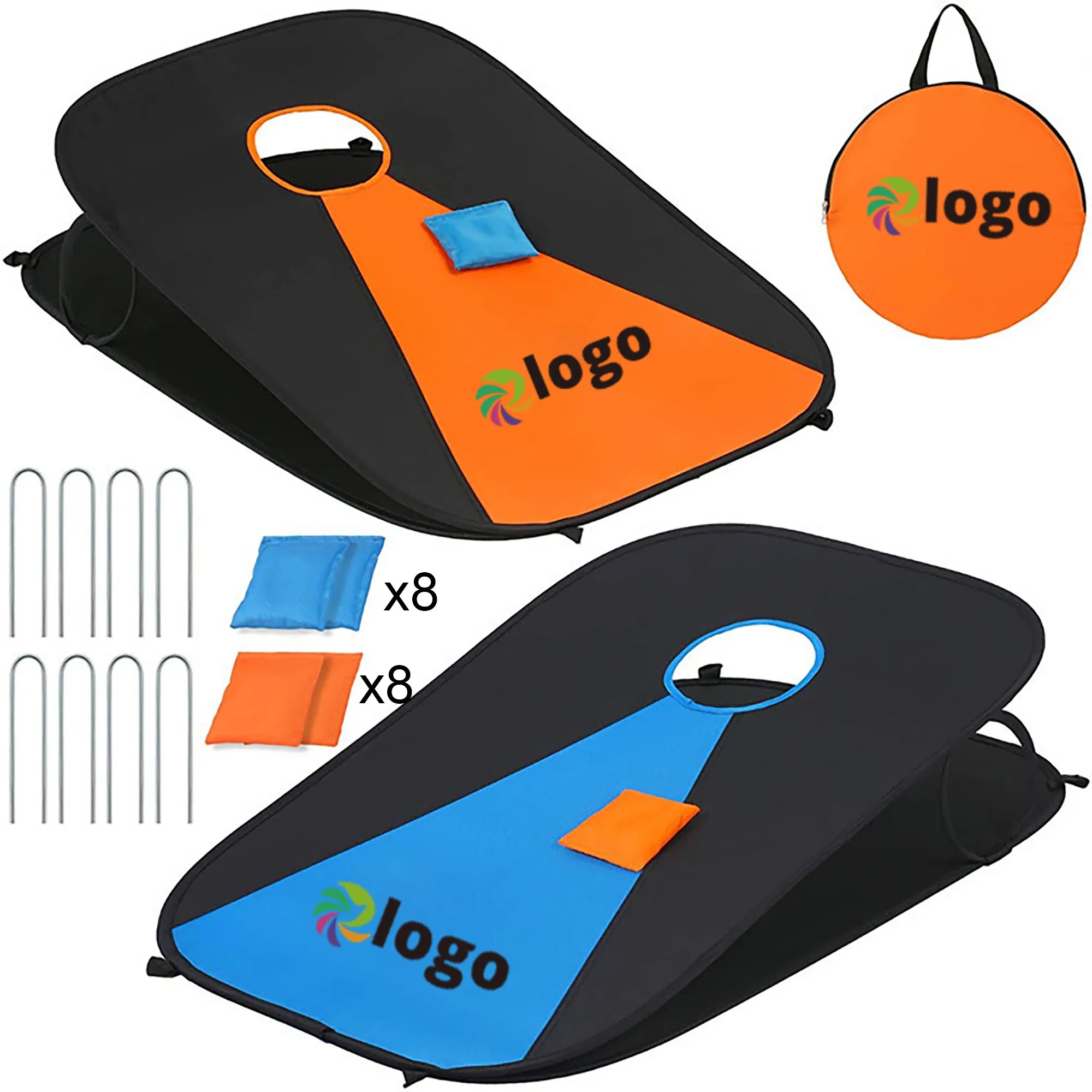 Collapsible Fun Cornhole Set Outdoor Game Boards 3