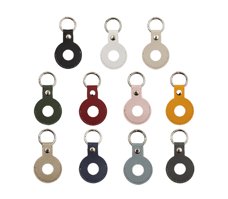 PU Leather AirTag Holder with Keyring 5