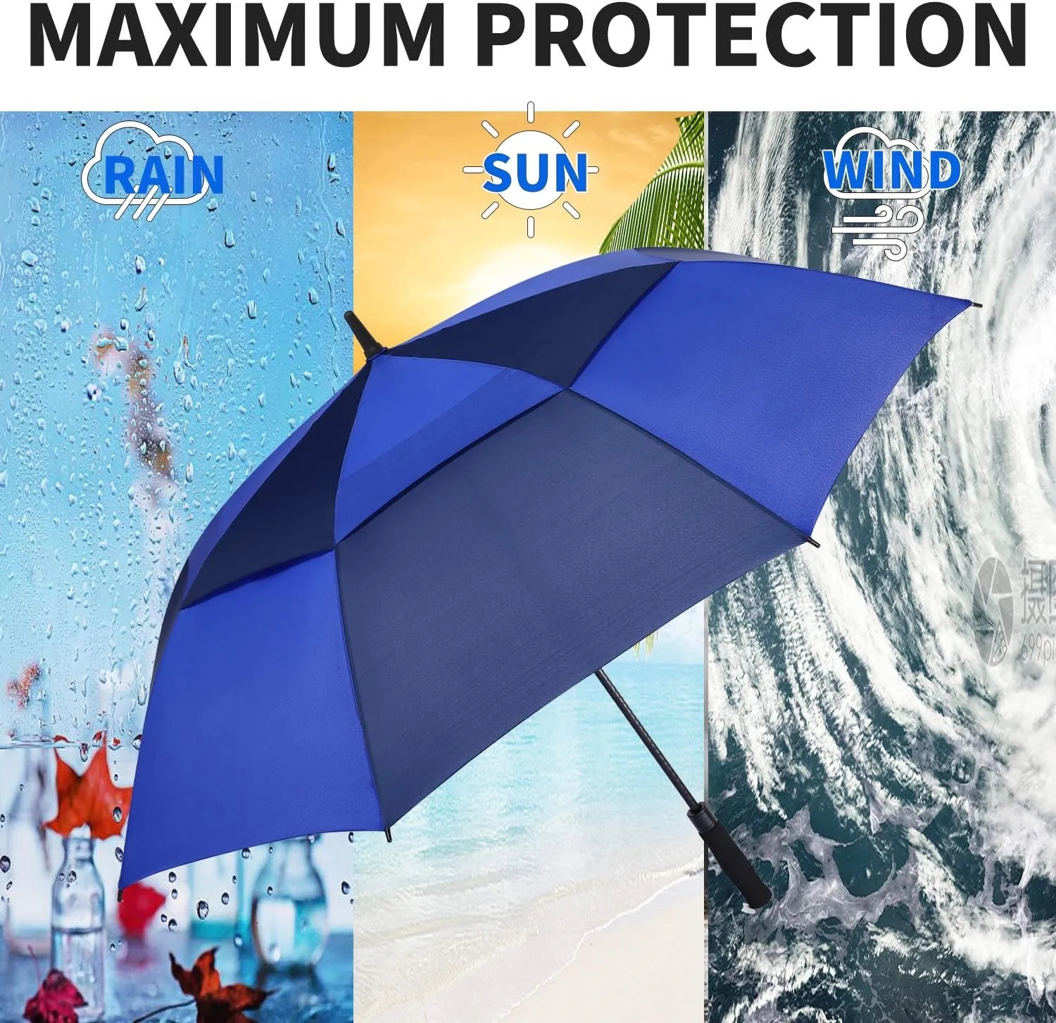 Automatic Open Windproof Golf Umbrella 2