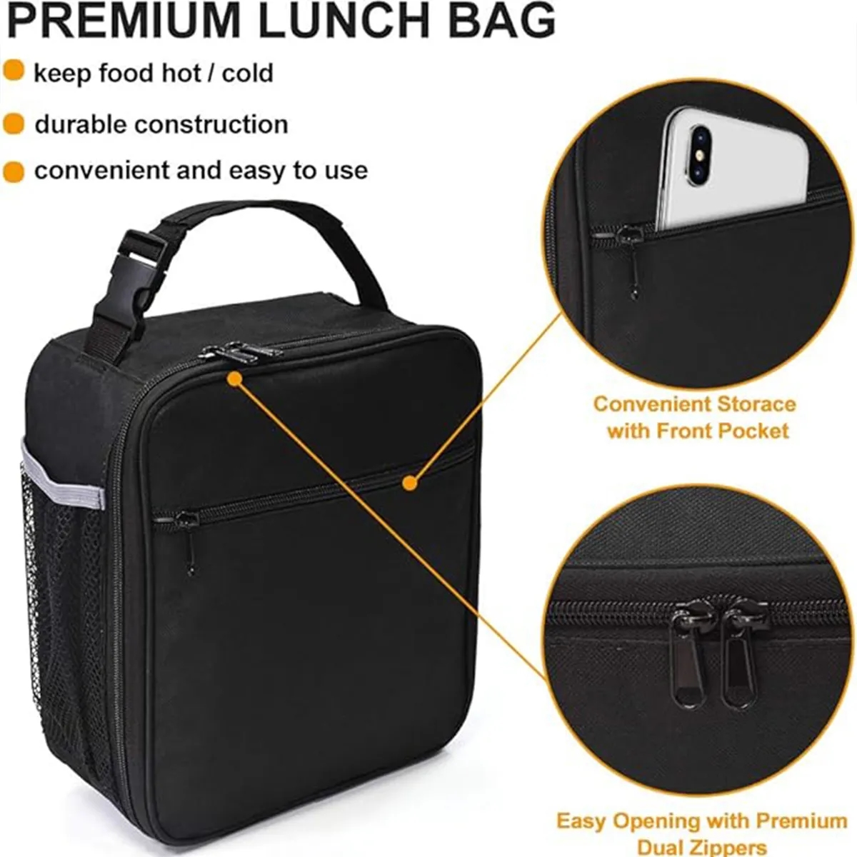 Large Capacity Leakproof Portable Lunch Box Lunch Bag 5