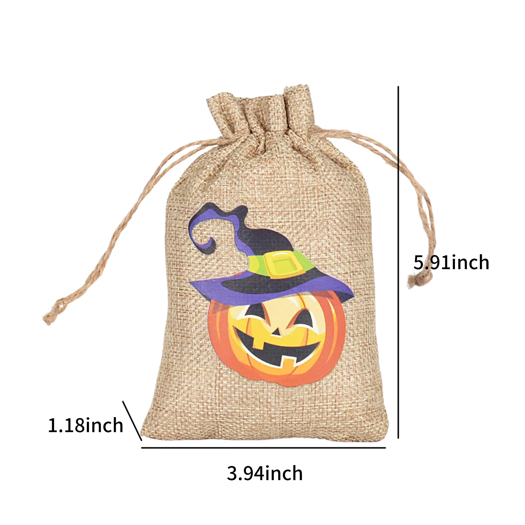 Burlap Drawstring Bag 3.94x5.91x1.18 Inch Compact Size 10