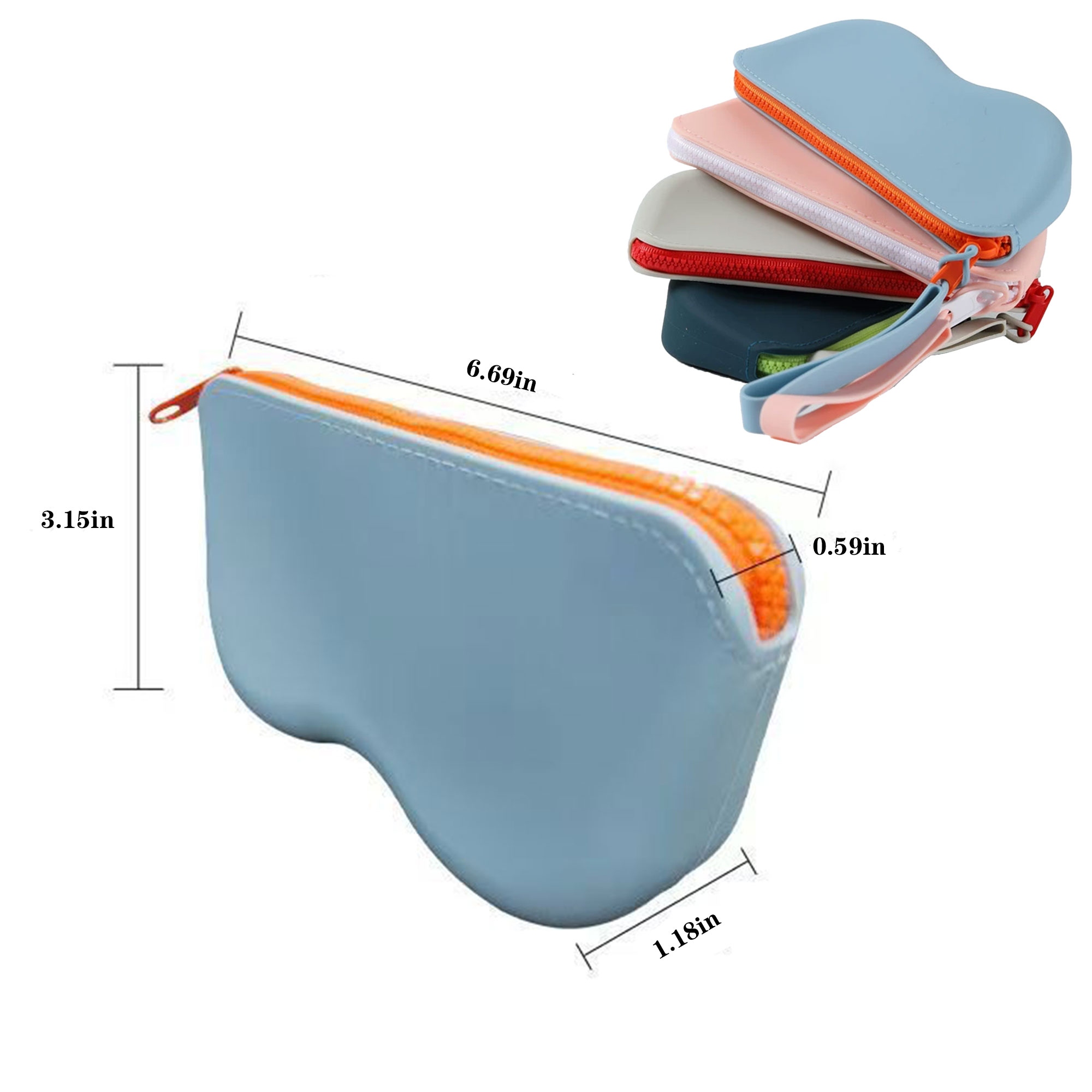Zippered Silicone Eyewear Pouch 4