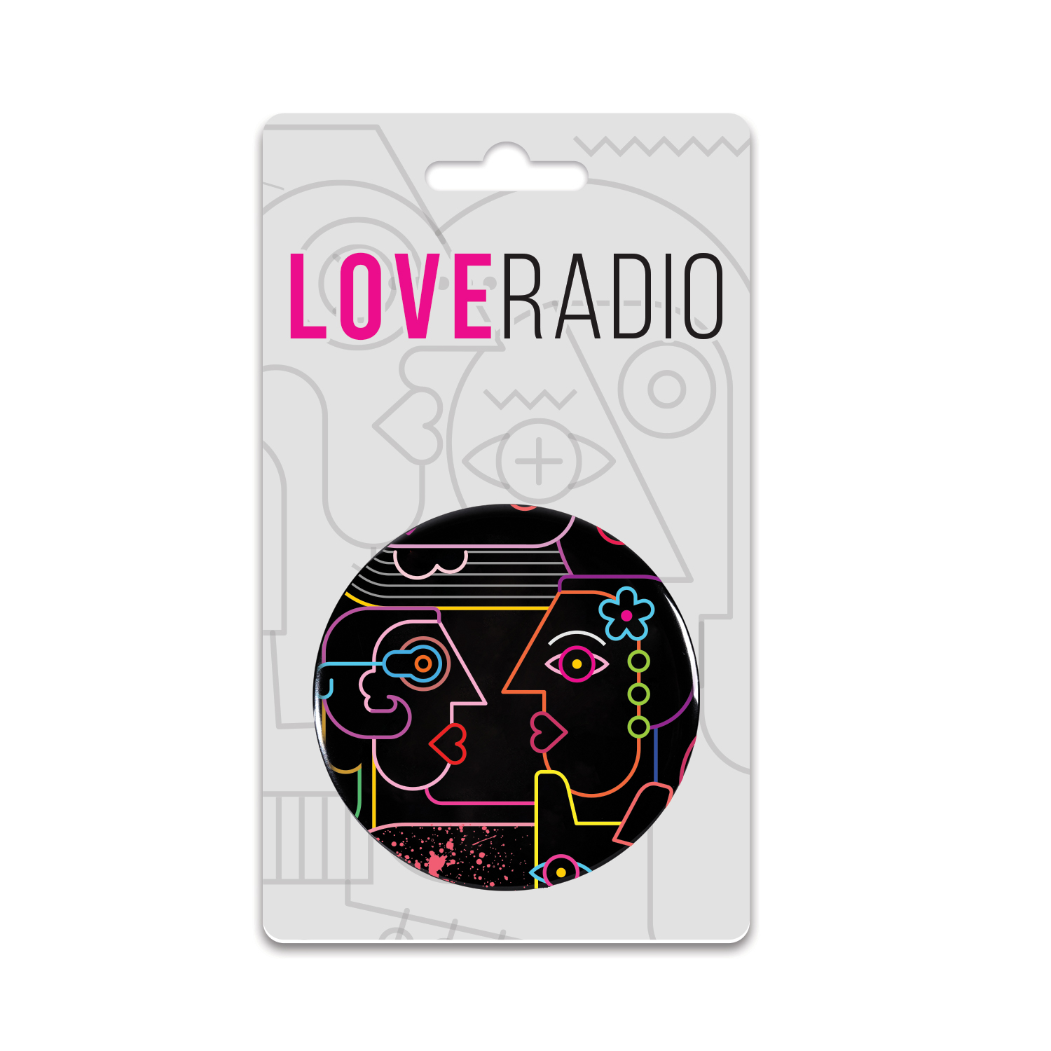 One 2.25" Pin-Back Button on Backing Card 2