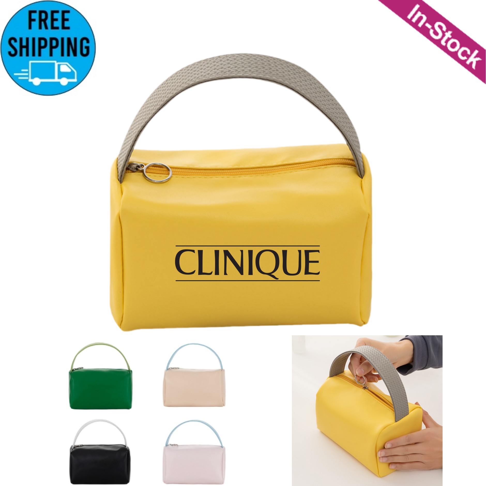 PU Leather Travel Organizer Makeup Cosmetic Bag 5