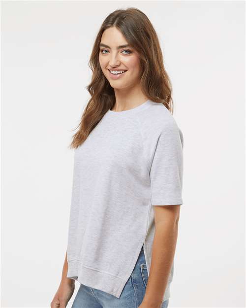 Women's French Terry Short Sleeve Crewneck Sweatshirt - W23711 14