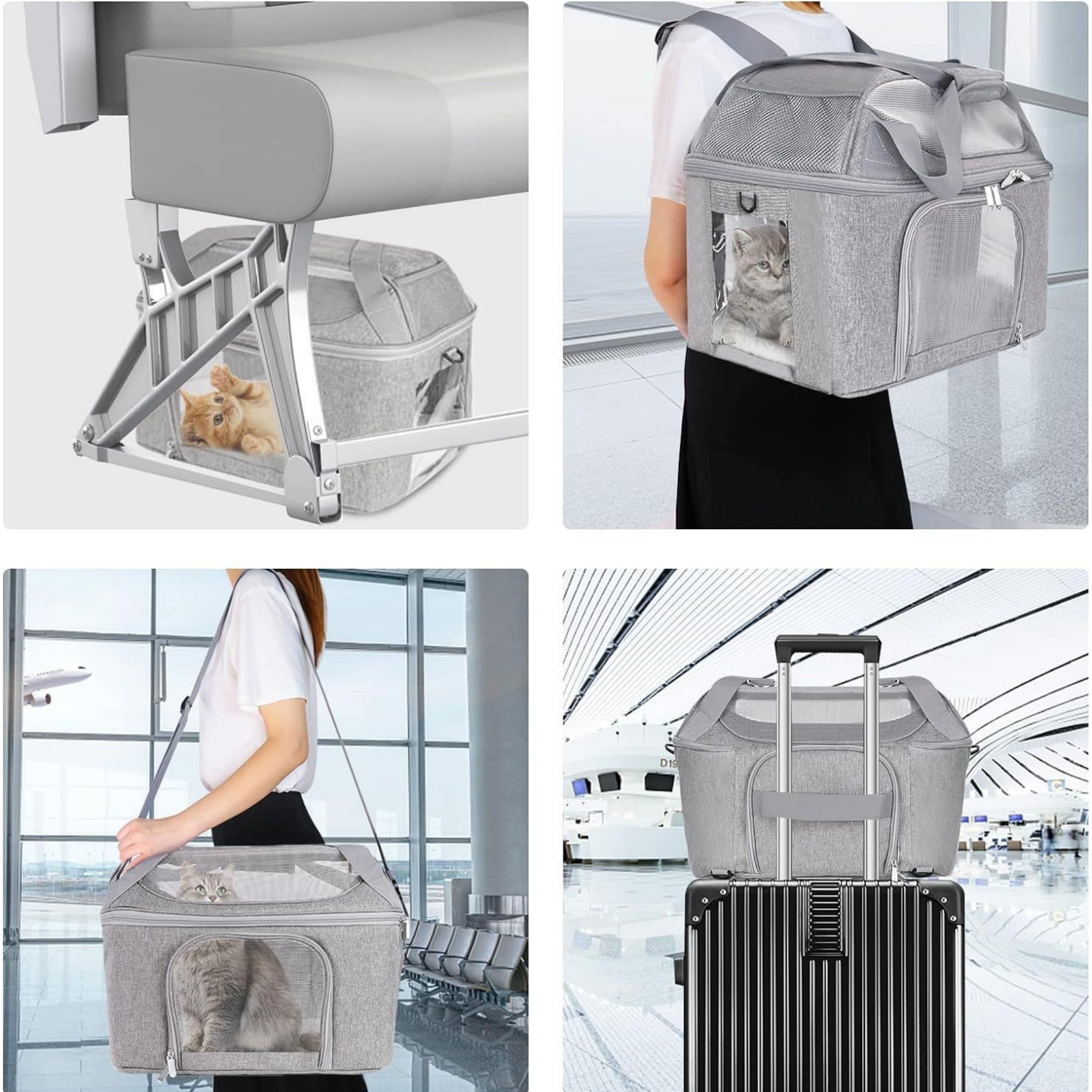 Large Cat Carrier For 2 Cats 8