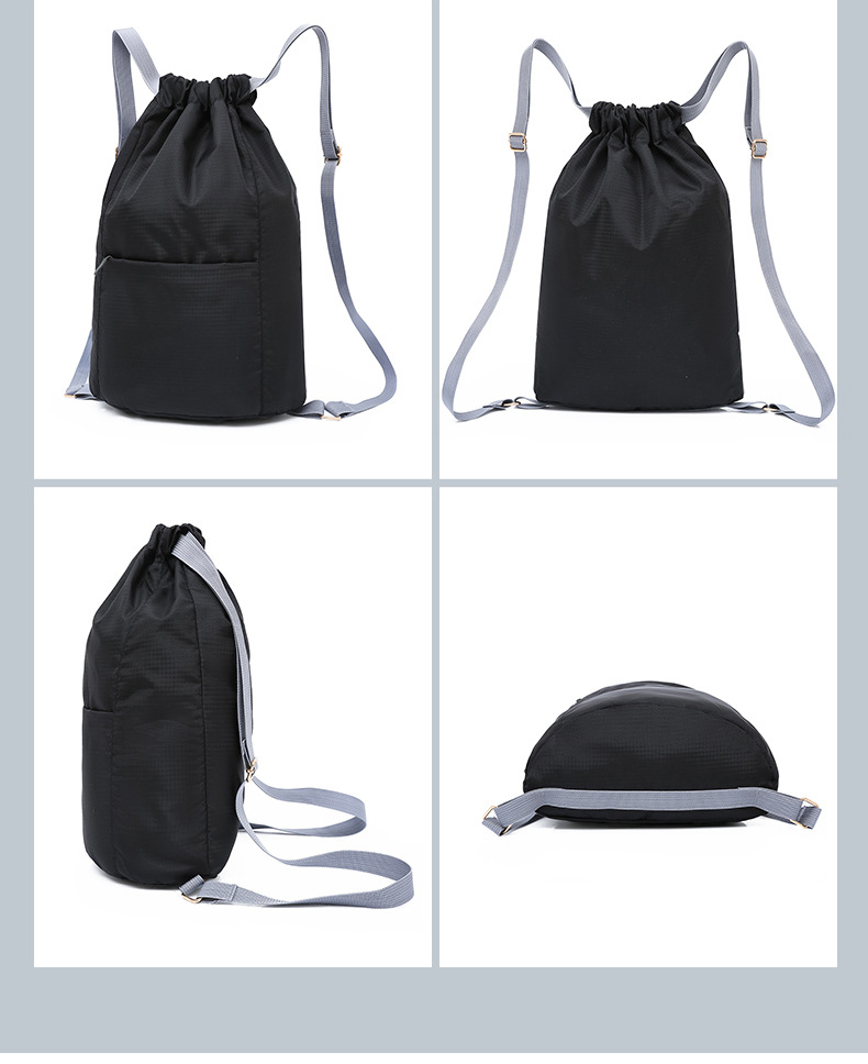 A waterproof nylon lightweight and large-capacity backpack with a drawstring closure 3